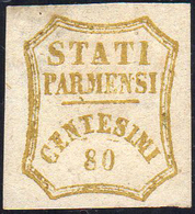 1859 - 80 Cent. Bistro Oliva (18), Nuovo, Gomma Originale, Perfetto. Fresco E Molto Ben Marginato. E... - Parma