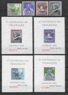 ESPAGNE - 1961 - VELAZQUEZ - YVERT 1017/1020 + BLOCS 21/24 ** MNH - COTE = 65 EUR. - Blocs & Feuillets