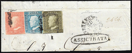 1859 - 5 Grana Vermiglio Chiaro, I Tavola, Pos. 36, 1 Grano Verde Oliva, III Tavola, Carta Di Palerm... - Sicilia