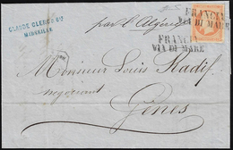 1861 - FRANCIA VIA DI MARE, Punti 7 - 40 Cent. Napoleone III, Non Dentellato (Franica 16), Perfetto,... - Unclassified