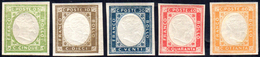 1861 - Non Emessi (1/5), Gomma Integra, Perfetti. Ferrario.... - Andere & Zonder Classificatie