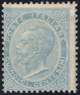 1863 - 15 Cent. De La Rue (L18), Fondino Di Sicurezza Spostato Molto Evidente, Gomma Originale, Perf... - Otros & Sin Clasificación