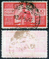 1946 - 100 Lire Democratica, Decalco Completo Spostato (565z), Usato, Perfetto.... - Other & Unclassified