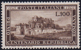 1949 - 100 Lire Romana (600), Ottima Centratura, Gomma Integra, Perfetto.... - Other & Unclassified