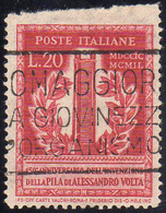 1949 - 20 Lire Volta, Non Dentellato In Alto (611), Usato, Perfetto. Bella Varietà Non Catalogata. C... - Other & Unclassified