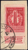 1949 - 20 Lire Volta, Dent. 13 1/4 X 14, Non Dentellato In Basso (611/Ic), Bordo Di Foglio In Basso,... - Other & Unclassified