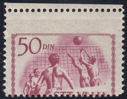 1952 - 50 D. Sport, Dentellatura Orizzontale Fortemente Spostata In Alto, Bordo Di Foglio, Gomma Int... - Andere & Zonder Classificatie