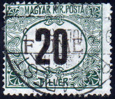 FIUME SEGNATASSE 1918 - 20 F. Verde E Nero, Soprastampa A Mano Del IV Tipo (12Ea) , Perfetto, Usato ... - Autres & Non Classés