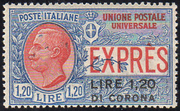 DALMAZIA ESPRESSI 1922 - 1,20 Su 1,20 Lire, Non Emesso (2), Buona Centratura, Gomma Integra, Perfett... - Other & Unclassified