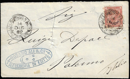 ALESSANDRIA D'EGITTO 1882 - 2 Cent. De Le Rue Soprastampato (2), Perfetto, Isolato Su Sovracoperta D... - Emissions Générales