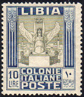 1921 - 10 Lire Pittorica, Con Filigrana (32), Ottima Centratura, Gomma Integra, Perfetto. Bello!... - Libyen