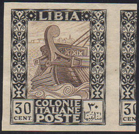 1924 - 30 Cent. Pittorica, Non Dentellato (50K), Nuovo Senza Gomma, Perfetto. Rarissimo.... - Libyen