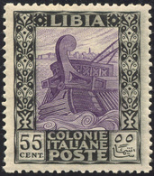 1925 - 55 Cent. Pittorica, Senza Filigrana (52), Ottima Centratura, Gomma Integra, Perfetto. Bello E... - Libya