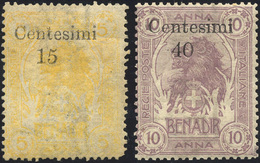 1905 - Soprastampati Di Zanzibar (8/9), Gomma Integra, Buono Stato. Cert. Diena Per Il N. 8.... - Somalia