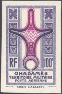 GHADAMES POSTA AEREA 1949 - 100 Fr. Grigio Violetto E Lilla, ERRORE DI COLORE, Non Dentellato (A6/IG... - Other & Unclassified