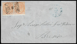 1867 - 10 Cent. De La Rue, Tiratura Di Torino (F4T), Coppia, Ottimo Stato, Su Sovracoperta Di Letter... - Autres & Non Classés