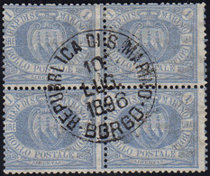 1894 - 1 Lira Oltremare Stemma (31), Blocco Di Quattro, Perfetto, Usato. Molto Fresco Ed Estremament... - Andere & Zonder Classificatie