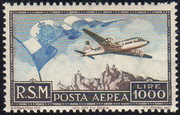 1951 - 1.000 Lire Bandierone (99), Gomma Integra, Perfetto. Raybaudi.... - Airmail