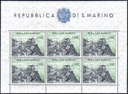 1958 - 500 Lire Veduta, Foglietto (18), Gomma Integra, Perfetto.... - Blocks & Sheetlets