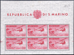 1961 - 1.000 Lire Elicottero, Foglietto (22), Gomma Integra, Perfetto. Ferrario.... - Blocks & Sheetlets