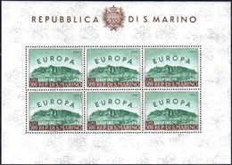 1961 - 500 Lire Europa, Foglietto (23), Gomma Integra, Perfetto. Ferrario.... - Blocks & Sheetlets