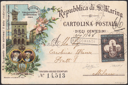 1894 - 10 Cent. Palazzo Del Consiglio, Cartolina Postale (Filagrano N. C6a), Perfetta, Con Affrancat... - Postal Stationery