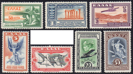 GRECIA POSTA AEREA 1933 - Soggetti Vari (8/14), Gomma Integra, Perfetti. Cert. G.Bolaffi.... - Otros - Europa