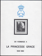 MONACO FOGLIETTI 1982 - 10 F. Omaggio Alla Principessa Grace (BF22), Dieci Esemplari, Gomma Integra,... - Europe (Other)