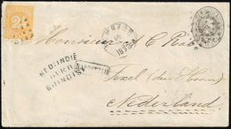INDIE OLANDESI 1892 - 12 1/2 Cent. Busta Postale, Integrata Con 2 1/2 Cent. (19), Per L'Olanda 14/11... - Autres & Non Classés