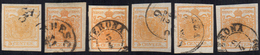 LOMBARDO VENETO 1850 - 5 Cent., Sei Esemplari Di Colori Differenti (1,1h,1g), Usati, Perfetti. Quatt... - Sonstige & Ohne Zuordnung