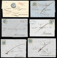 LOMBARDO VENETO 1851/1856 - Sei Lettere, Tutte Affrancate Con 45 Cent., Generalmente Di Buona Qualit... - Otros & Sin Clasificación