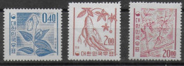 COREE - YVERT 276 + 279 (PETIT PLI) + 283A  ** MNH - COTE = 23.5 EUR. - Korea (Süd-)