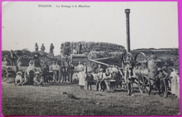 Cpa Digoin Battage à La Machine 71 Saône Et Loire Métier Agricole Rare Proche Rigny Sur Arroux Gueugnon Guerreaux Clessy - Digoin