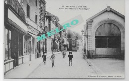 CPA - 44 ANCENIS -Place Des Halles Et Rue  Rayer. - Ancenis