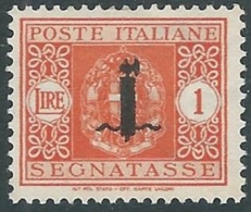 1944 RSI SEGNATASSE 1 LIRA MH * - RB8-6 - Portomarken