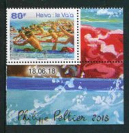 TIMBRE** De 2018 De POLYNESIE En Coin De Feuille "80F - HEIVA : Course Va'a, Pirogue Polynésienne" Avec Date 18.06.18 - Ungebraucht