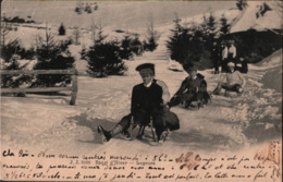 ! Alte Ansichtskarte Sport De Hiver, Lugeurs, Suisse, Schweiz,  1911, Schlittenfahren, Wintersport - Sport Invernali