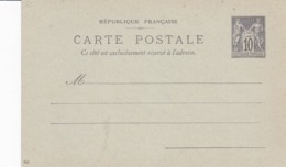 Carte Sage 10 C Noir G10 Neuve - Cartoline Postali Ristampe (ante 1955)