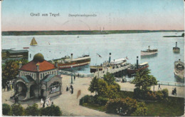 CARTE POSTALE 1916 GRUSS AUS TEGEL DAMPFERANLAGESTELLE - Tegel