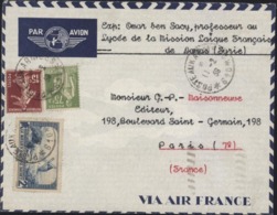 S/ Enveloppe Air France YT 189 284A 311 CAD Poste Aux Armées SP 610 11 2 39 Damas Syrie Poste Aérienne Aviation - 1960-.... Brieven & Documenten