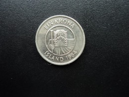 ISLANDE : 1 KRONA   1984    KM 27     SUP - Iceland