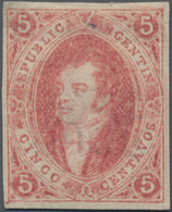 Argentinien: 1864, Print Run Without Perforation, Semi-corrosive Impression, New WITH ORIGINAL GUM, - Autres & Non Classés