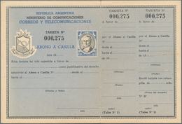 Argentinien - Ganzsachen: 1931/1954, Post Office Box Rentals, Lot Of Five Pieces: 12p. Orange/dark B - Postal Stationery