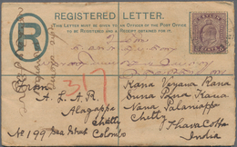 Ceylon / Sri Lanka: 1895-1940's: Six Picture Postcards (from 1895-1920's), Two Postal Stationery Reg - Sri Lanka (Ceylan) (1948-...)