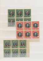 Chile: 1911, ABN Specimen Proofs, Definitives 1c.-5p., Short Set Of 21 Stamps In Blocks Of Six (=126 - Chile