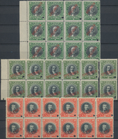 Chile: 1911, ABN Specimen Proofs, Definitives 1c.-5p., Short Set Of 21 Stamps In Blocks Of Twelve (= - Cile