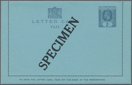 Fiji-Inseln: 1912/1952. Lot Of 24 Entires Of Which 18 Are SPECIMEN. Diversity: Cards And Reply Cards - Fiji (...-1970)