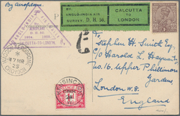 Indien - Flugpost: 1925-33 Three Scarce And Special Flight Covers, With 1) 1925 Aeroplane Picture Po - Corréo Aéreo