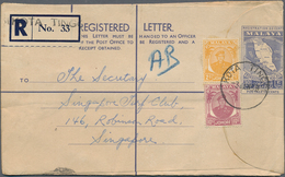 Malaiische Staaten - Johor: 1950's (c.): More Than 270 Malay Postal Stationery Registered Envelopes - Johore