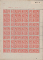 Puerto Rico: 1890/1898, King Alfons XIII., Ten Values In Complete Sheets Of 100 Stamps Each Mint Nev - Puerto Rico